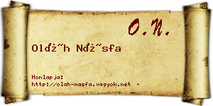 Oláh Násfa névjegykártya