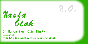 nasfa olah business card